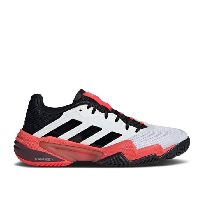 アディダス Adidas 【 Barricade 13 \u0027White Black Lucid Red\u0027 Men Cloud White/Core Black/Lucid Red 】 防柵 13 サー青少年 黒いこと 黒いこと メンズ 白いこと 白いこと 中核グループ 黒いこと 黒いこと Red 赤・赤いこと