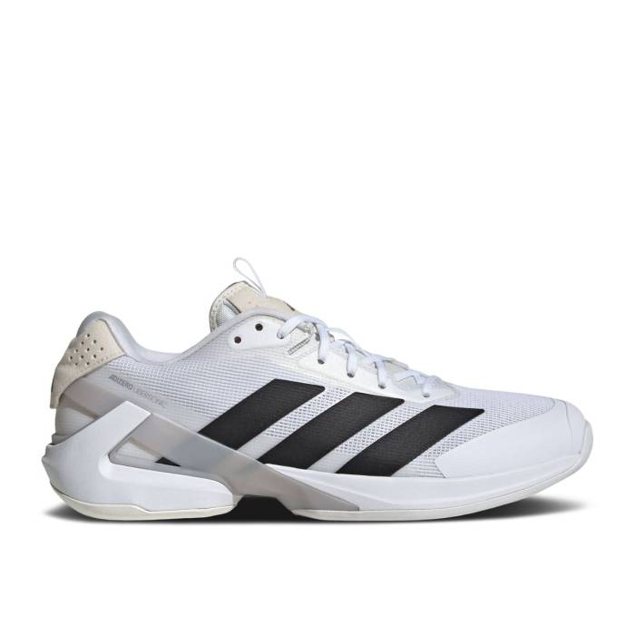 アディダス Adidas 【 Adizero Ubersonic 5 \u0027White Black\u0027 Men Cloud White/Core Black/Silver Metallic 】 アディゼロ メンズ 白いこと 白いこと 中核グループ 黒いこと 黒いこと Silver しろがね色・しろがね色