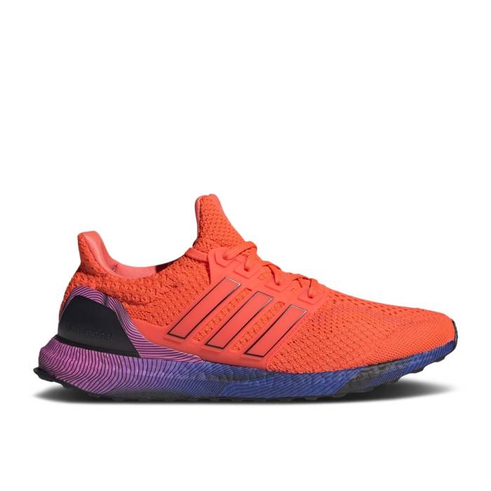 アディダス Adidas 【 Ultraboost 5.0 Dna Topography Men Solar Red/Solar Red/Royal Blue 】 メンズ Red 赤・レッド 青色 ブルー