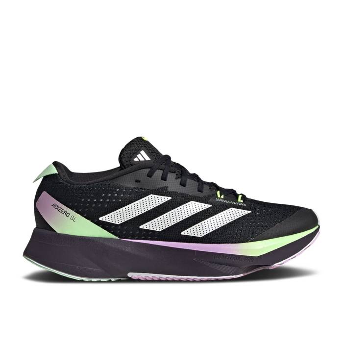 アディダス Adidas 【 Wmns Adizero Sl \u0027Black Green Spark\u0027 Women Core Black/Zero Metallic/Green Spark 】 アディゼロ green 緑・緑であること レディース 中核グループ 黒いこと 黒いこと 皆無 green 緑・緑であること