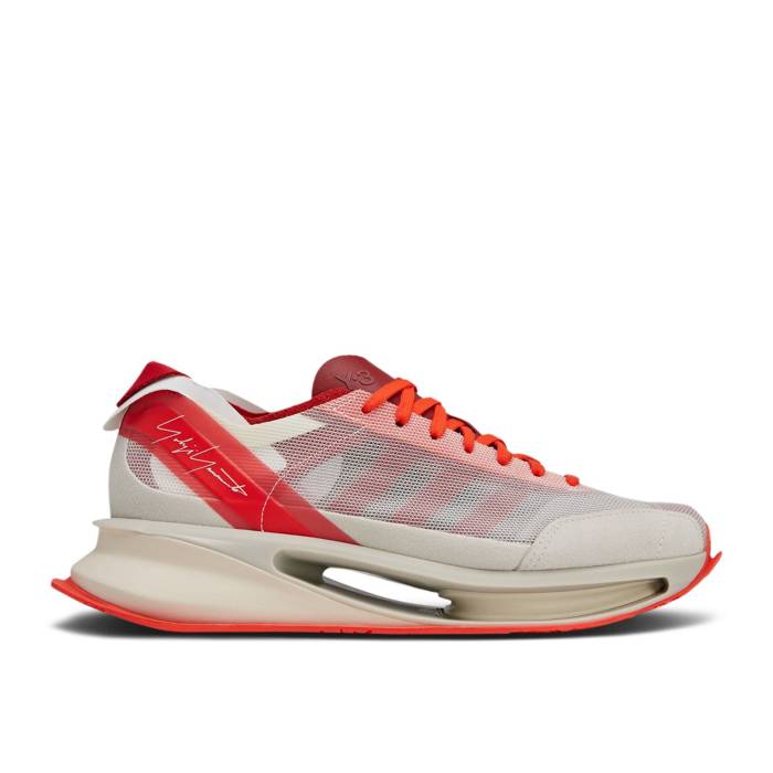 アディダス Adidas 【 Y-3 S-Gendo Run \u0027Talc Scarlet\u0027 Men Cream White/Talc/Better Scarlet 】 幽客 メンズ 皮膚軟化剤 白いこと 白いこと