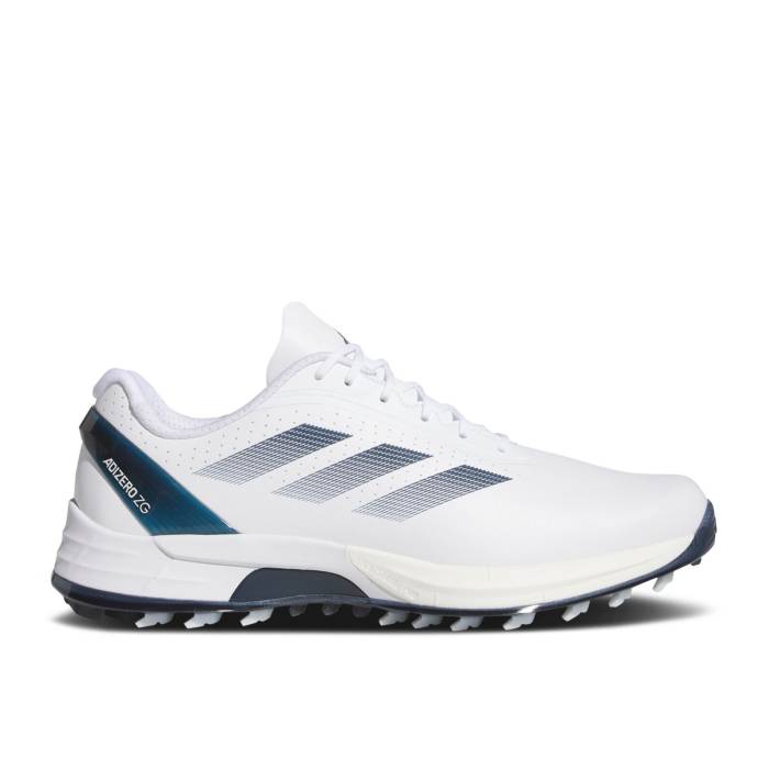 アディダス Adidas 【 Adizero Zg Spikeless Golf \u0027White Collegiate Navy\u0027 Men Cloud White/Collegiate Navy/Zero Metallic 】 アディゼロ golf ゴルフ メンズ 白いこと 白いこと 紺色 米国海軍 無し