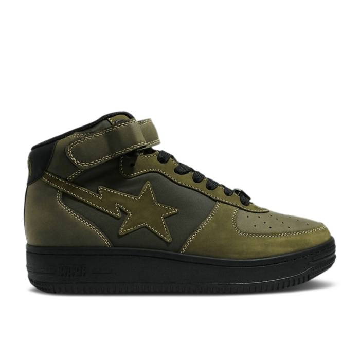 ベイプ Bape 【 Military Sta Mid \u0027Olivedrab\u0027 Men Olivedrab 】 ミッド メンズ