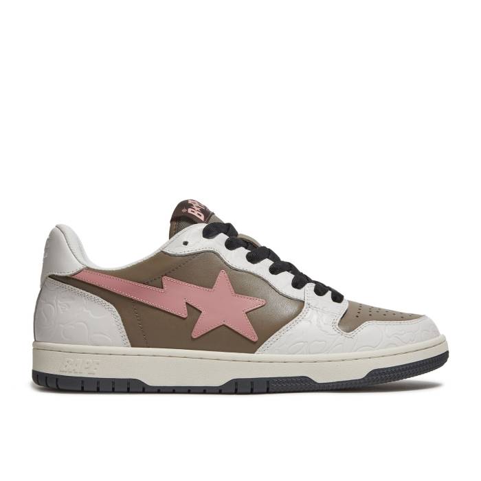 ベイプ Bape 【 Court Sta 'Brown Pink' Men Brown/Pink/White 】 コート メンズ 茶色 ブラウン pink ピンク 白色 ホワイト｜スニケス