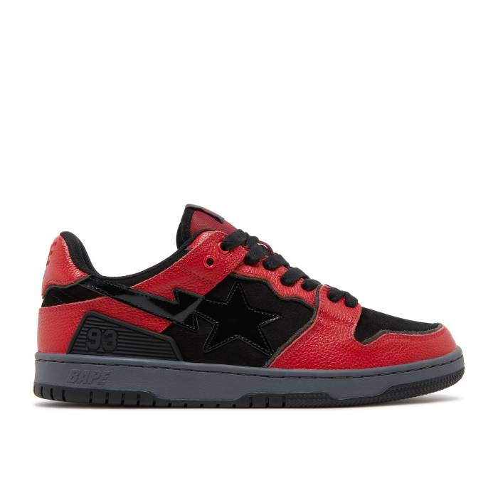 ベイプ Bape 【 Sk8 Sta 'Black Red' Men Red/Black 】 メンズ Red 赤・レッド 黒色 ブラック｜スニケス 100,980円