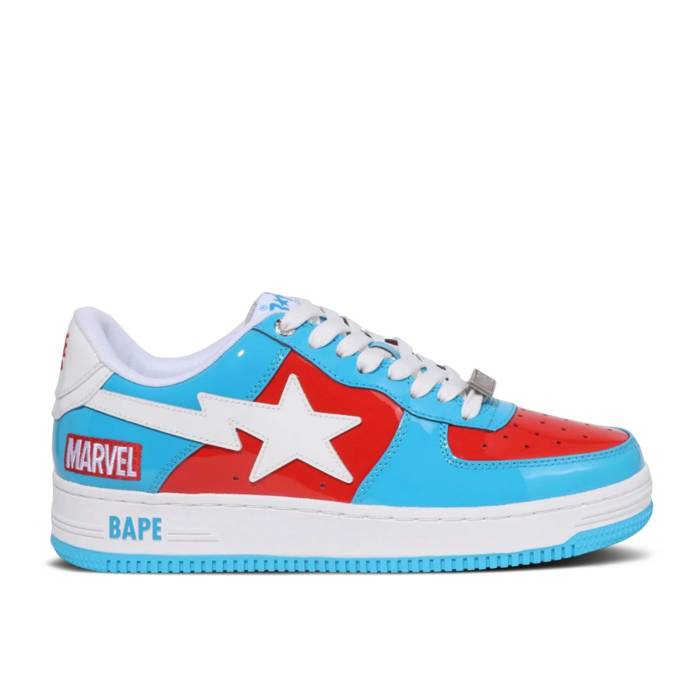 ベイプ Bape 【 Marvel X Sta 'Captain America' Men Blue 】 メンズ 青色 ブルー｜スニケス