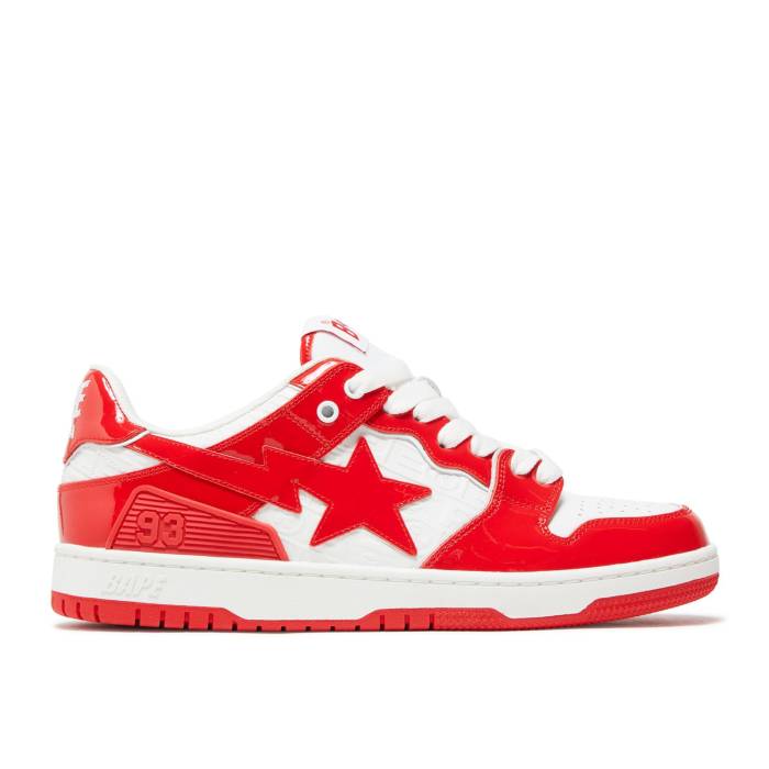 ベイプ Bape 【 Sk8 Sta #5 'Luxury Sport Monogram - Red' Men Red 】 メンズ Red 赤・レッド
