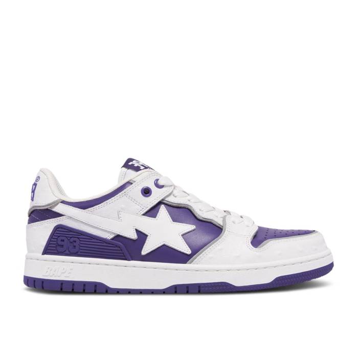 ベイプ Bape 【 Wmns Sk8 Sta #1 'Faux Ostrich Leather Pack - Purple' Women Purple 】 レザー レディース Purple 紫・パープル