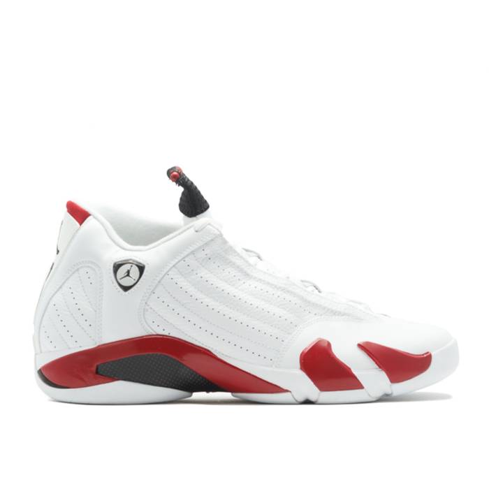 ナイキ　エアジョーダン Air Jordan 【 Jordan 14 Retro 'Candy Cane' 2012 Men White/Varsity Red/Black 】 レトロ 靴 メンズ靴 スニーカー メンズ 白色 ホワイト Red 赤・レッド 黒色 ブラック画像