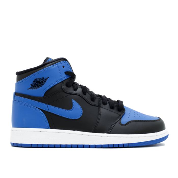 ナイキ エアジョーダン Air Jordan 【 Jordan 1 Retro High Og Gs 'Royal' 2013 Youth Black/Varsity Royal-Black 】 レトロ ハイ ジュニア キッズ 黒色 ブラック|スニケス