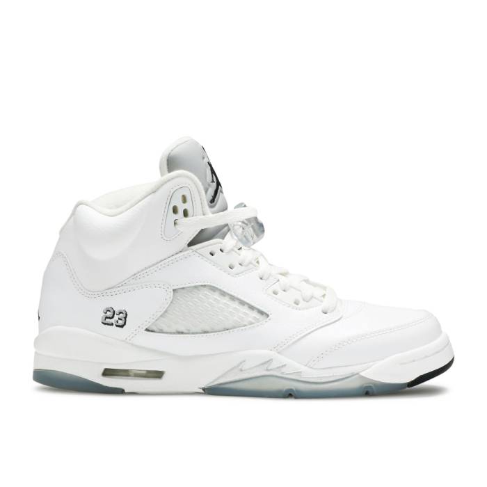 ナイキ エアジョーダン Air Jordan 【 Jordan 5 Retro Bg 'Metallic White' Youth White/Black/Metallic Silver 】 レトロ ジュニア キッズ 白色 ホワイト 黒色 ブラック Silver 銀色・シルバー|スニケス