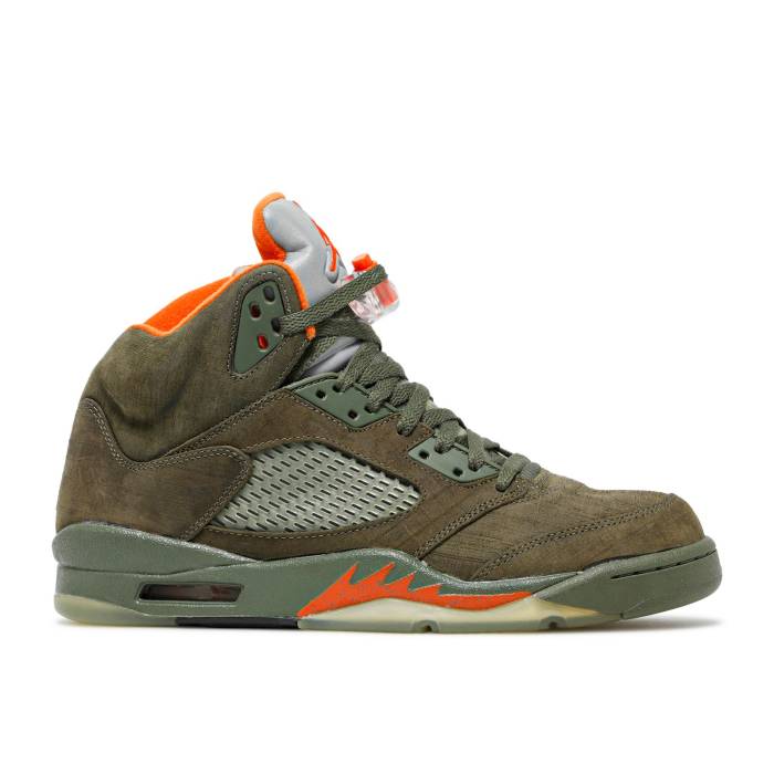 ナイキ エアジョーダン Air Jordan 【 Jordan 5 Retro Ls \u0027Olive\u0027 Men Army Olive/Solar Orange-Black 】 レトロ メンズ 正規陸軍 olive オリーブ