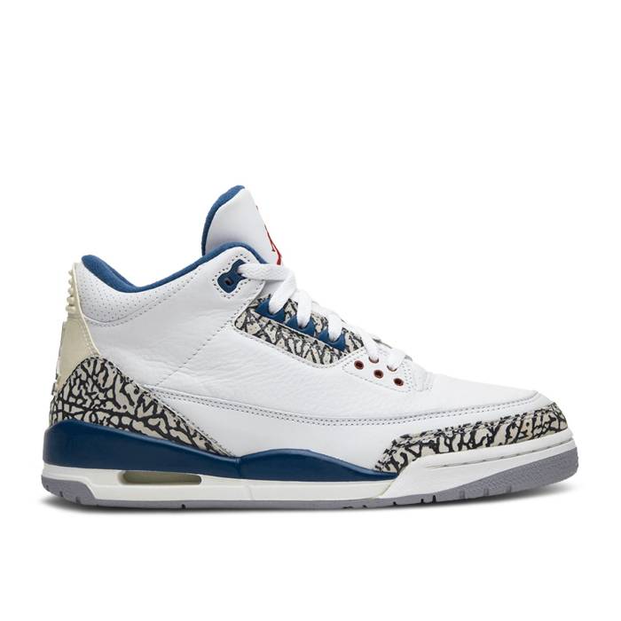 ナイキ　エアジョーダン Air Jordan 【 Jordan 3 Retro 'True Blue' 2009 Men White/True Blue 】 レトロ メンズ 白色 ホワイト 青色 ブルー