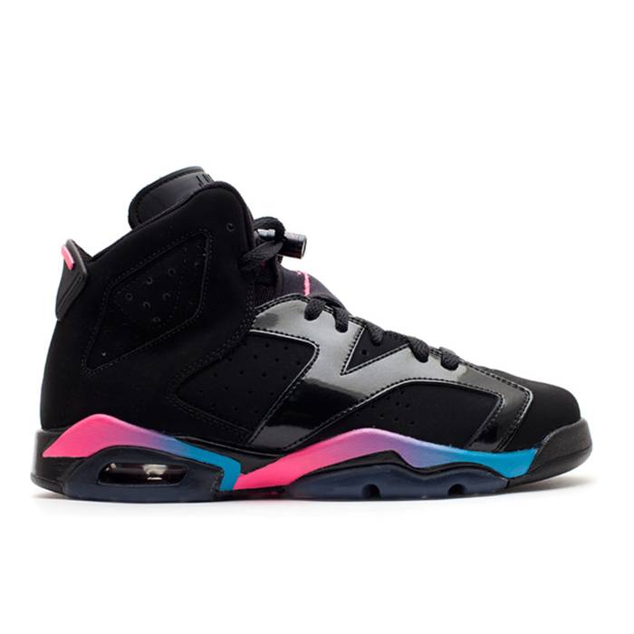 ナイキ　エアジョーダン Air Jordan 【 Jordan 6 Retro Gs 'Pink Flash' Youth Black/Pink Flash-Marina Blue 】 レトロ ジュニア キッズ 黒色 ブラック pink ピンク 青色 ブルー