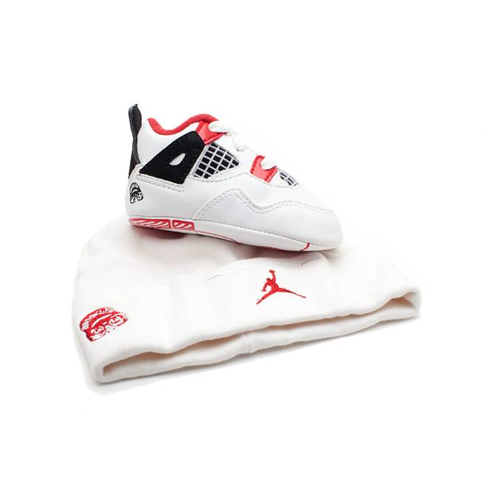 ナイキ　エアジョーダン Air Jordan 【 Jordan 4 Retro Cb 'Mars Blackmon' Youth White/Varsity Red/Black 】 レトロ キッズ ベビー マタニティ キッズファッション 靴 スニーカー ジュニア キッズ 白色 ホワイト R画像
