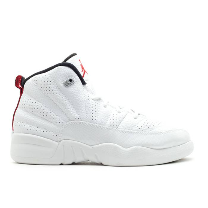 ナイキ エアジョーダン Air Jordan 【 Jordan 12 Retro Ps \u0027Rising Sun\u0027 Youth White/Varsity Red-Black 】 レトロ お坊っちゃん キッズ 白いこと 白いこと