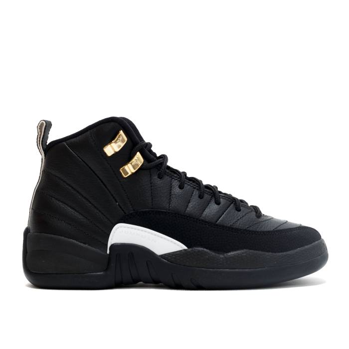 ナイキ　エアジョーダン Air Jordan 【 Jordan 12 Retro Bg 'The Master' Youth Black/White-Black-Metallic Gold 】 レトロ キッズ ベビー マタニティ キッズファッション 靴 スニーカー ジュニア キッズ 黒色 ブラ画像
