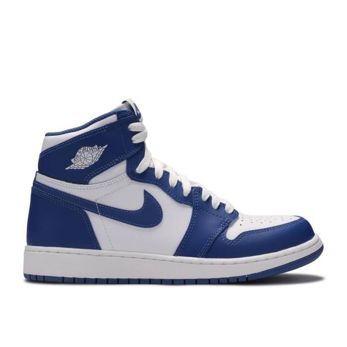 ナイキ エアジョーダン Air Jordan 【 Jordan 1 High Og Bg \u0027Storm Blue\u0027 Youth White/Storm Blue 】 ご機嫌 お坊っちゃん キッズ 白いこと 白いこと 青碧 青碧