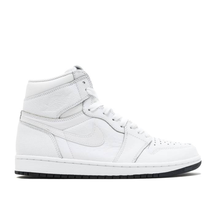 ナイキ エアジョーダン Air Jordan 【 Jordan 1 Retro High Og \u0027White Perforated\u0027 Men White/White-Black 】 レトロ ご機嫌 メンズ 白いこと 白いこと