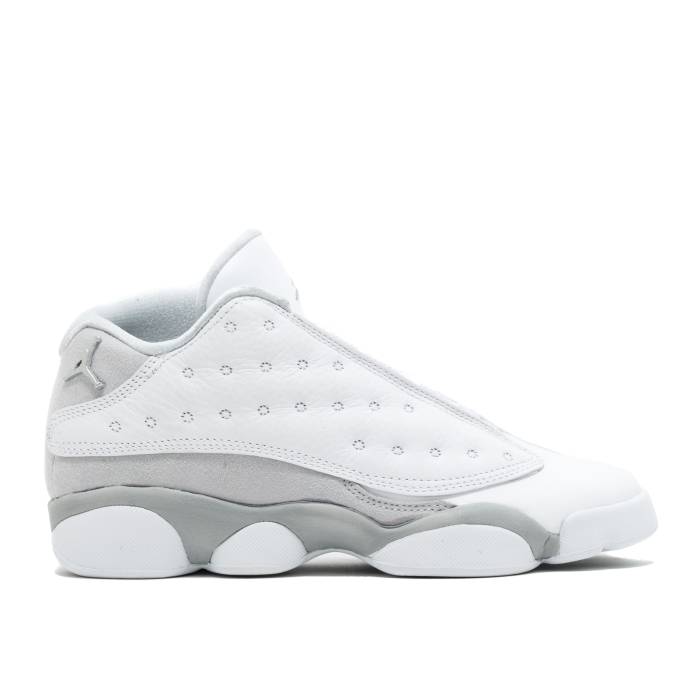 ナイキ　エアジョーダン Air Jordan 【 Jordan 13 Retro Low Gs 'Pure Money' Youth White/Metallic Silver/Pure Platinum 】 13 サーティーン レトロ ジュニア キッズ 白色 ホワイト Silver 銀色・シルバー ピュア Platinum｜スニケス
