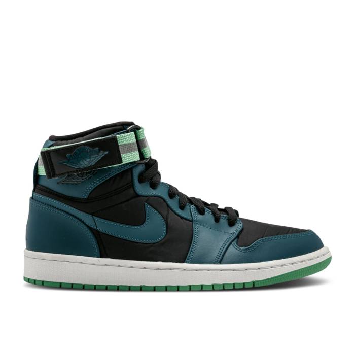ナイキ エアジョーダン Air Jordan 【 Jordan 1 High Strap 'Green Spark' Men Black/Teal-White-Light Green Spark 】 ハイ ストラップ メンズ 黒色 ブラック green 緑・グリーン|スニケス