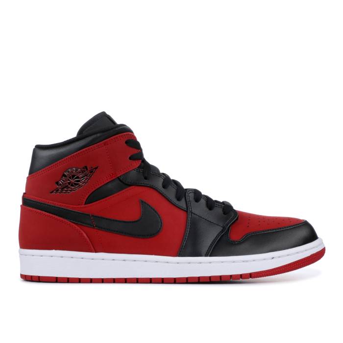 ナイキ エアジョーダン Air Jordan 【 Jordan 1 Mid \u0027Reverse Banned\u0027 Men Gym Red/Black-White 】 ミッド メンズ Red 赤・赤いこと
