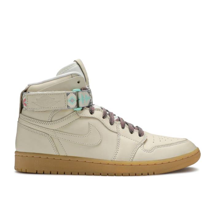 ナイキ エアジョーダン Air Jordan 【 Jordan 1 Retro Hi Strap \u0027N7\u0027 Men Light Cream/Gum Yellow-Emerald Rise-Light Cream 】 レトロ 同盟罷工さあ美 メンズ 皮膚軟化剤