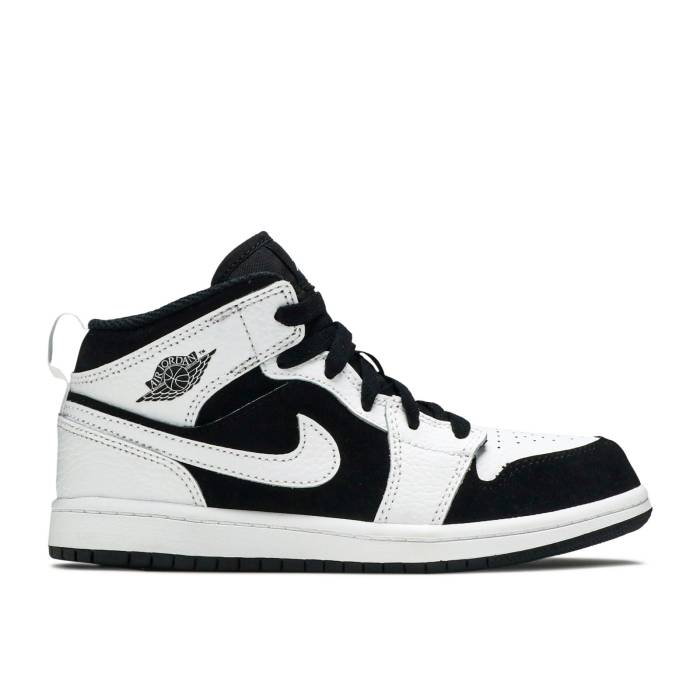 ナイキ エアジョーダン Air Jordan 【 Jordan 1 Mid Ps \u0027Tuxedo\u0027 Youth White/Black-White 】 ミッド お坊っちゃん キッズ 白いこと 白いこと