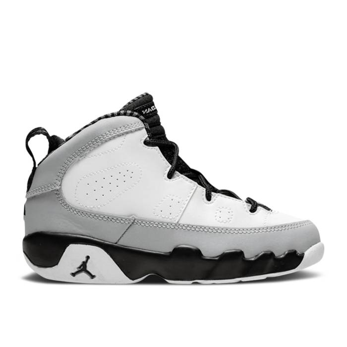ナイキ エアジョーダン Air Jordan 【 Jordan 9 Retro Bt \u0027Baron\u0027 Infant White/Black/Wolf Grey 】 レトロ もの言う花 白いこと 白いこと 黒いこと 黒いこと 薄墨色 薄墨色