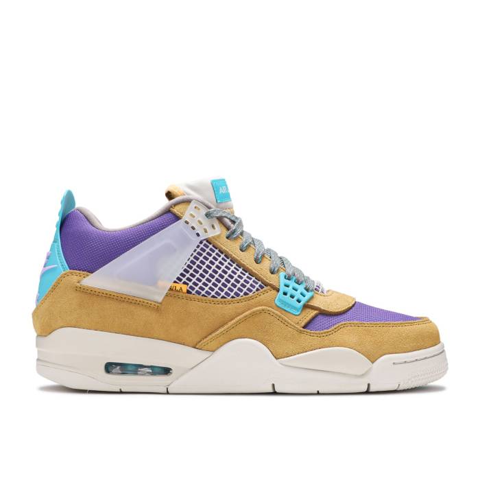 ナイキ エアジョーダン Air Jordan 【 Union La X Jordan 4 Retro Desert Moss Men Desert Moss/Turquoise Blue/Dark Iris 】 Union ユニオン ロサンゼルス レトロ メンズ 青色 ブルー