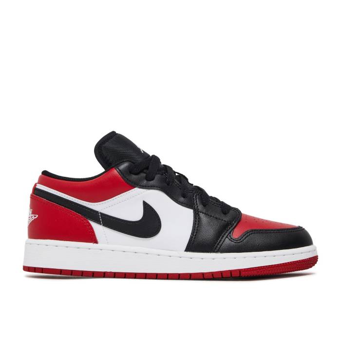 ナイキ　エアジョーダン Air Jordan 【 Jordan 1 Low Gs 'Bred Toe' Youth Gym Red/White/Black 】 ジュニア キッズ Red 赤・レッド 白色 ホワイト 黒色 ブラック