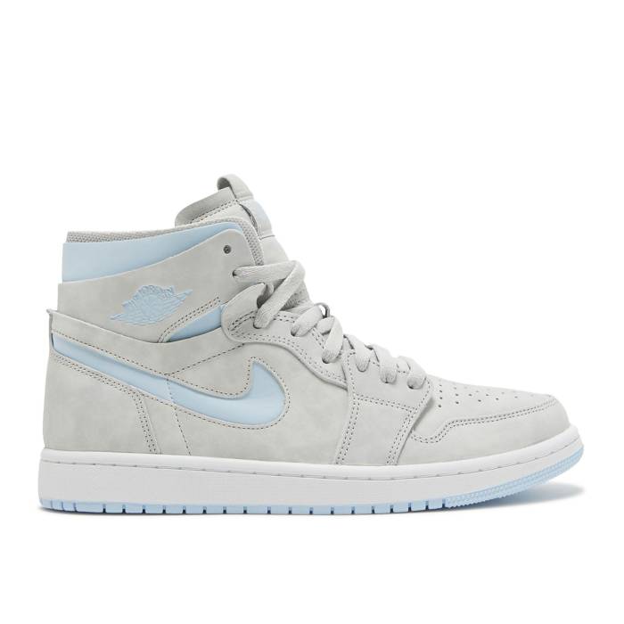 ナイキ エアジョーダン Air Jordan 【 Wmns Jordan 1 High Zoom Comfort \u0027Cool Grey Light Blue\u0027 Women Cool Grey/Light Blue 】 ご機嫌 望遠レンズ 薄墨色 薄墨色 レディース 冷やりとした 薄墨色 薄墨色 青碧 青碧