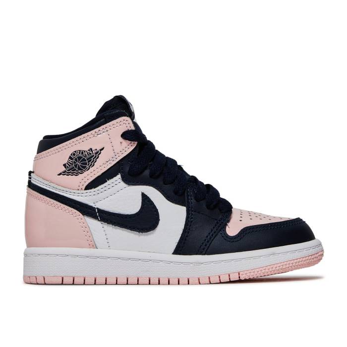 ナイキ エアジョーダン Air Jordan 【 Jordan 1 Retro High Og Se Ps \u0027Bubble Gum\u0027 Youth Atmosphere/White/Laser Pink/Obsidian 】 レトロ 御機嫌 お坊っちゃん キッズ 白いこと 白いこと Laser レーザ pink サクラ色