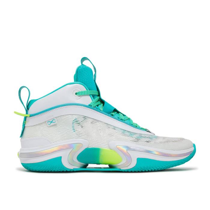 ナイキ エアジョーダン Air Jordan 【 Guo Ailun X Jordan 36 Pf \u0027Global Game\u0027 Men White/Teal/Lime Green 】 メンズ 白いこと 白いこと 菩提樹 green 緑・緑であること