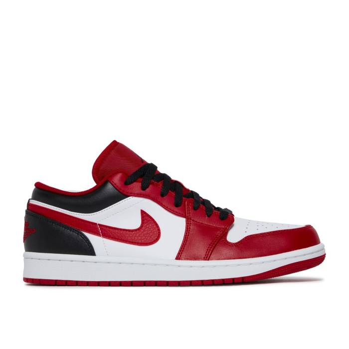 ナイキ　エアジョーダン Air Jordan 【 Jordan 1 Low 'Reverse Black Toe' Men White/Black/Gym Red 】 黒色 ブラック メンズ 白色 ホワイト 黒色 ブラック Red 赤・レッド