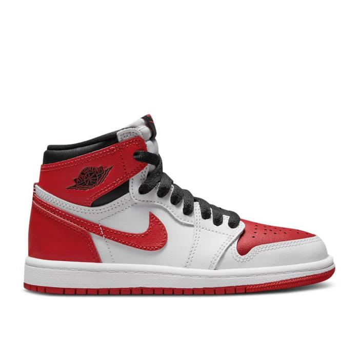 ナイキ　エアジョーダン Air Jordan 【 Jordan 1 Retro High Og Ps 'Heritage' Youth White/University Red/Black 】 レトロ ハイ ジュニア キッズ 白色 ホワイト Red 赤・レッド 黒色 ブラック｜スニケス
