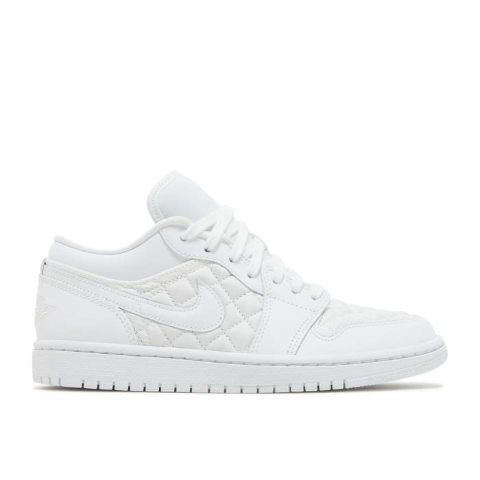 ナイキ エアジョーダン Air Jordan 【 Wmns Jordan 1 Low \u0027Triple White Quilted\u0027 Women White/White/White 】 白いこと 白いこと レディース 白いこと 白いこと