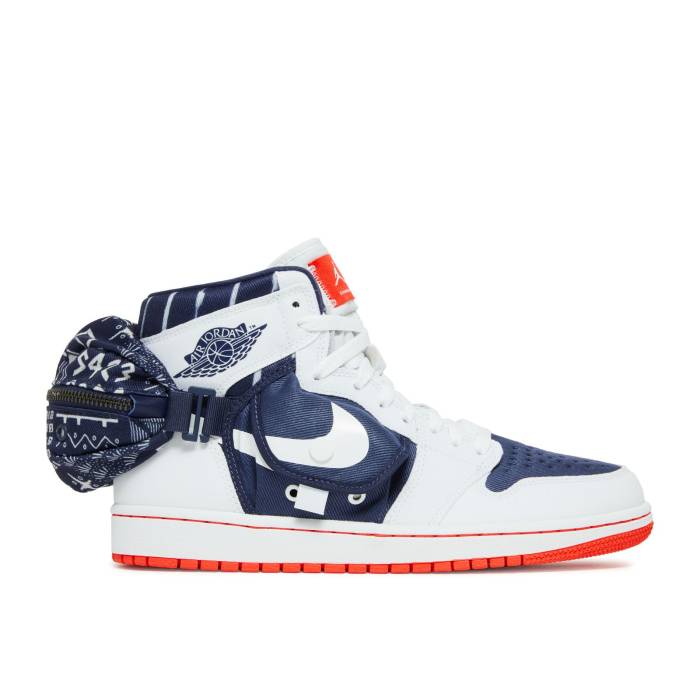 ナイキ エアジョーダン Air Jordan 【 Jordan 1 Retro High Utility \u0027Quai 54\u0027 Men White/Neutral Indigo/Light Bone 】 レトロ ご機嫌 メンズ 白いこと 白いこと 藍色・インディゴ