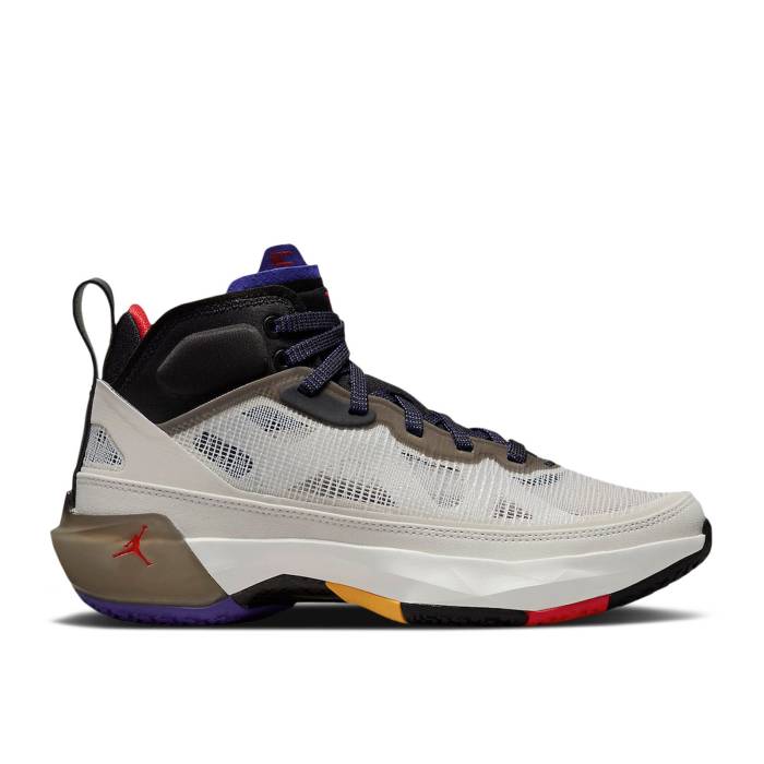 ナイキ エアジョーダン Air Jordan 【 Jordan 37 ガウス \u0027Beyond Borders\u0027 Youth Light Bone/Black/Dark Concord/Fire Red 】 御坊っちゃん キッズ 黒いこと 黒いこと 調和・コン吊りひも 火の手 Red 赤・赤いこと