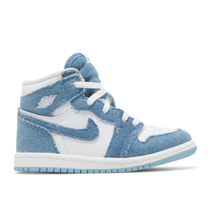 ナイキ エアジョーダン Air Jordan 【 Jordan 1 Retro High Og Td \u0027Denim\u0027 Infant White/Worn Blue/Metallic Gold 】 レトロ ご機嫌 もの言う花 白いこと 白いこと 青碧 青碧 ゴールド