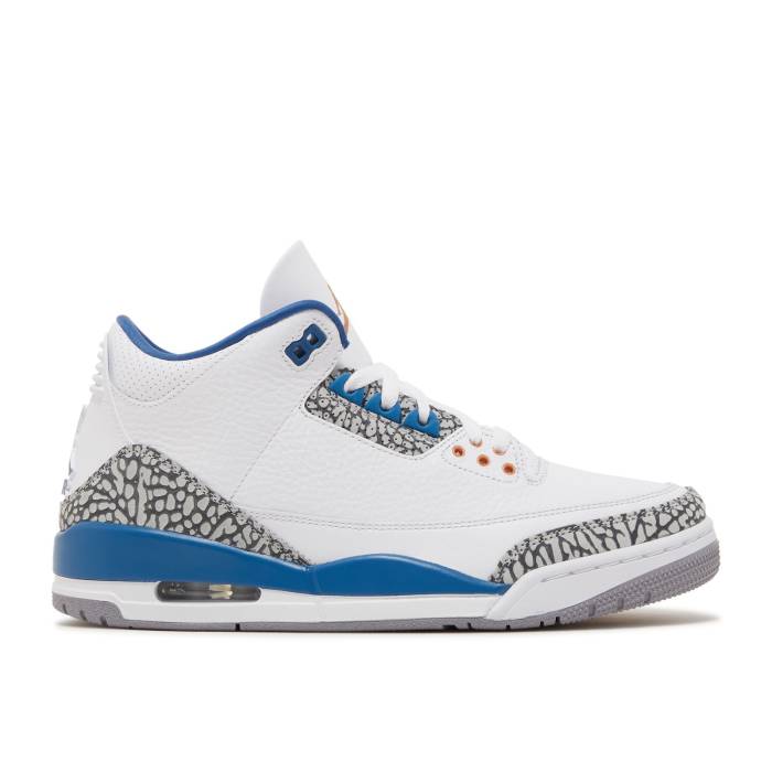 ナイキ エアジョーダン Air Jordan 【 Jordan 3 Retro \u0027Washington Wizards\u0027 Men White/Metallic Copper/True Blue/Cement Grey 】 レトロ メンズ 白いこと 白いこと 銅色 コッパー 青碧 青碧 薄墨色・シメント 薄墨色 薄墨色