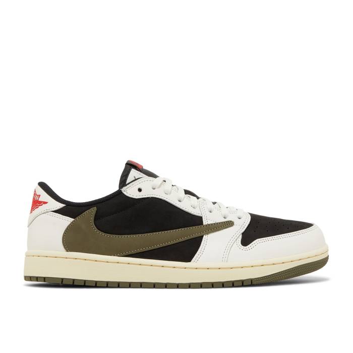 ナイキ エアジョーダン Air Jordan 【 Travis Scott X Wmns Jordan 1 Retro Low Og Sp \u0027Olive\u0027 Women Sail/University Red/Black/Medium Olive 】 レトロ レディース Red 赤・赤いこと 黒いこと 黒いこと olive オリーブ
