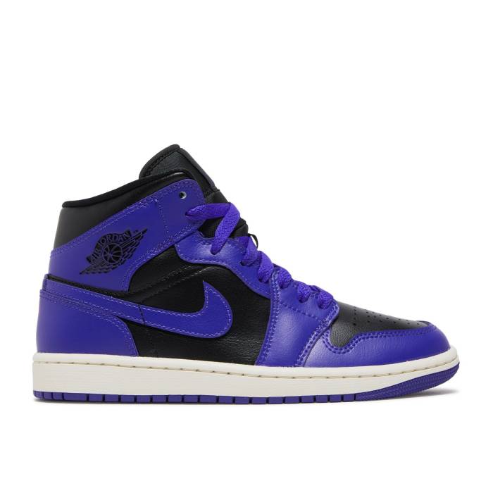 ナイキ エアジョーダン Air Jordan 【 Wmns Jordan 1 Mid \u0027Dark Concord\u0027 Women Black/Dark Concord/Sail 】 ミッド レディース 黒いこと 黒いこと コンコルド・コンコード