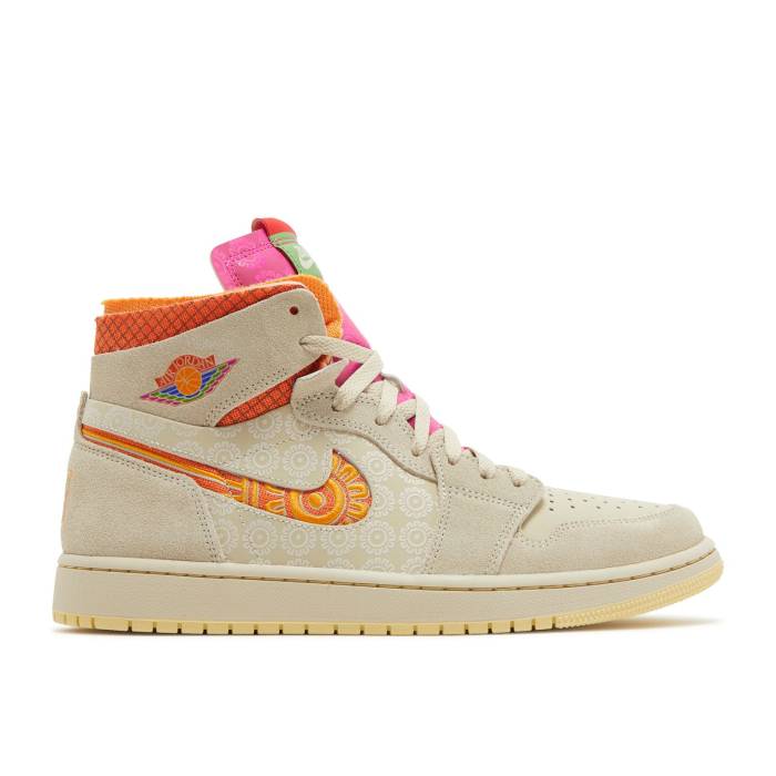 ナイキ エアジョーダン Air Jordan 【 Jordan 1 High Zoom Comfort \u0027Somos Familia\u0027 Men Rattan/Kumquat/Lemon Wash/Starfish 】 ご機嫌 望遠レンズ メンズ