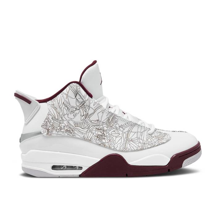 ナイキ エアジョーダン Air Jordan 【 Jordan Dub Zero \u0027Cherrywood\u0027 Men White/Cherrywood Red/Metallic Silver 】 皆無 メンズ 白いこと 白いこと Red 赤・赤いこと Silver しろがね色・しろがね色