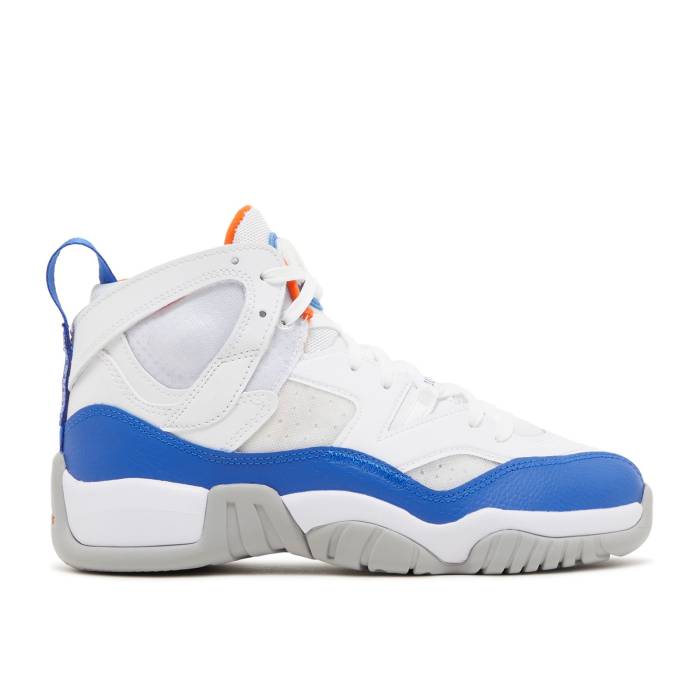 ナイキ エアジョーダン Air Jordan 【 Jumpman Two Trey ガウス \u0027Wheaties\u0027 Youth White/Safety Orange/White/Hyper Royal 】 Jumpman 飛び降りるマン 御坊っちゃん キッズ 白いこと 白いこと orange 橙・オレンジ色