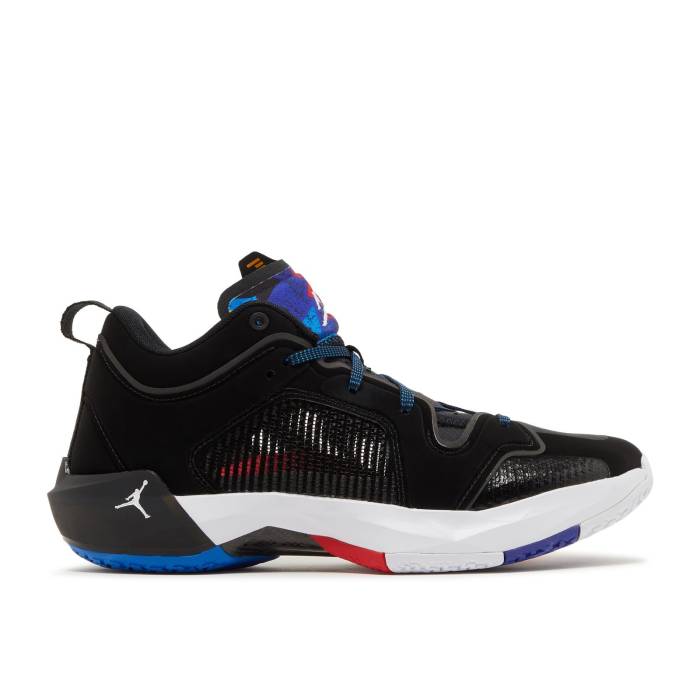 ナイキ エアジョーダン Air Jordan 【 Jordan 37 Low \u0027Nothing But Net\u0027 Men Black/White/University Red/Bright Concord/Soar/Laser Orange 】 メンズ 黒いこと 黒いこと 白いこと 白いこと Red 赤・赤いこと 調和・コン吊りひも La