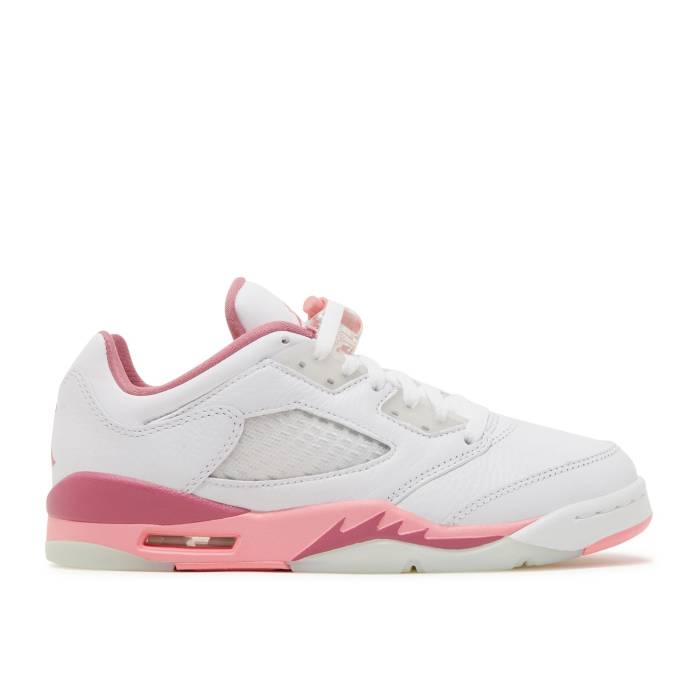 ナイキ エアジョーダン Air Jordan 【 Jordan 5 Retro Low Gs Crafted For Her Youth White/Coral Chalk/Desert Berry/Black 】 レトロ ジュニア キッズ 白色 ホワイト 黒色 ブラック