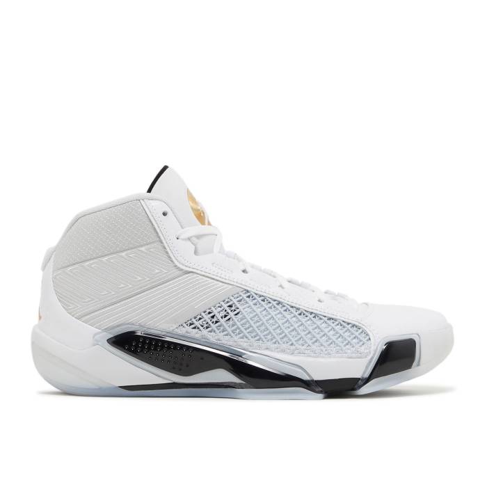 ナイキ エアジョーダン Air Jordan 【 Jordan 38 \u0027Fiba\u0027 Men White/Metallic Gold/Pure Platinum 】 メンズ 白いこと 白いこと ゴールド 純一無雑 Platinum プラチナム