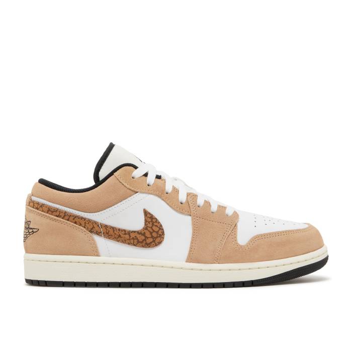 ナイキ エアジョーダン Air Jordan 【 Jordan 1 Low Se \u0027Brown Elephant\u0027 Men Hemp/Metallic Gold/White/Light British Tan/Black 】 メンズ ゴールド 白いこと 白いこと 黒いこと 黒いこと